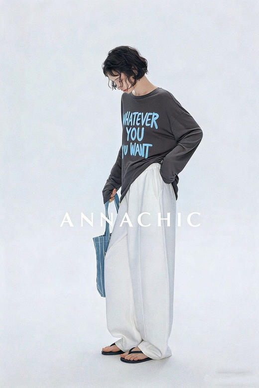 LMP小众原单进口原纱长袖防晒时髦慵懒T恤 商品图7