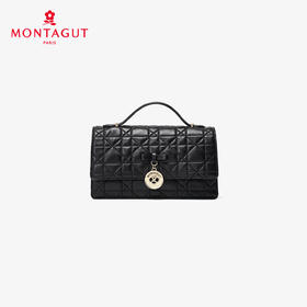 梦特娇女士时尚休闲菱格包真皮斜挎包矜贵羊皮手提包可爱风单肩包