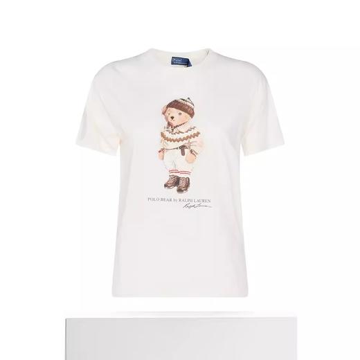 美式卡通tee，松弛感印花半袖儿。本白色复古圆领纯棉t恤E031760 商品图9