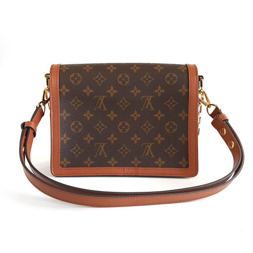 【95新】LV路易威登DAUPHINE系列M45958中号老花铜牌达芙妮链条包单肩包女士130326AK21 商品图4