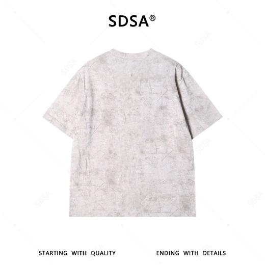 SDSA男装2026新款高贵轻奢韩系扎染设计圆领短袖T恤百搭宽松上衣 商品图4