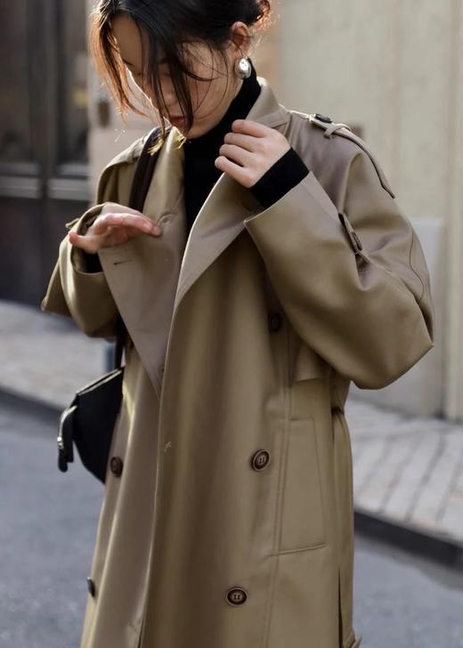 【大女主气质长款风衣】全部进口客供面料，质感超级棒！有型挺括！穿起来特别有范WD 商品图4