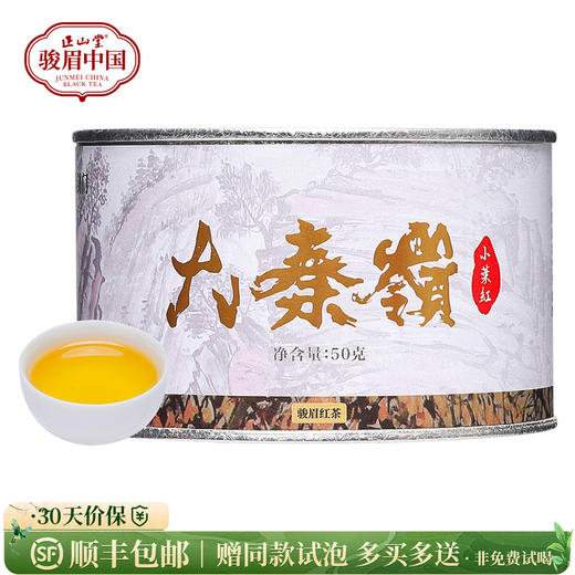 正山堂骏眉中国 四川广元红大秦岭 红茶特级茶叶骏眉工艺罐装50g/100g 商品图0