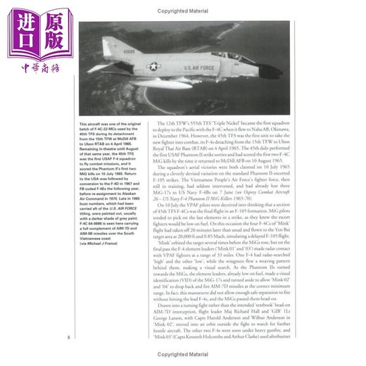 【中商原版】美国空军F-4 鬼怪 II战斗机米格杀手 USAF F-4 Phantom II MiG Killers 1965–68 英文原版 Peter E. Davies 商品图3