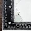 【天然正品】A货翡翠AU750精品白金镶钻镶天然冰种佛公翡翠（吉祥、平安）吊坠项链30.0*29.6*7.6MM（皆取最大值）060326NJS15 商品缩略图2
