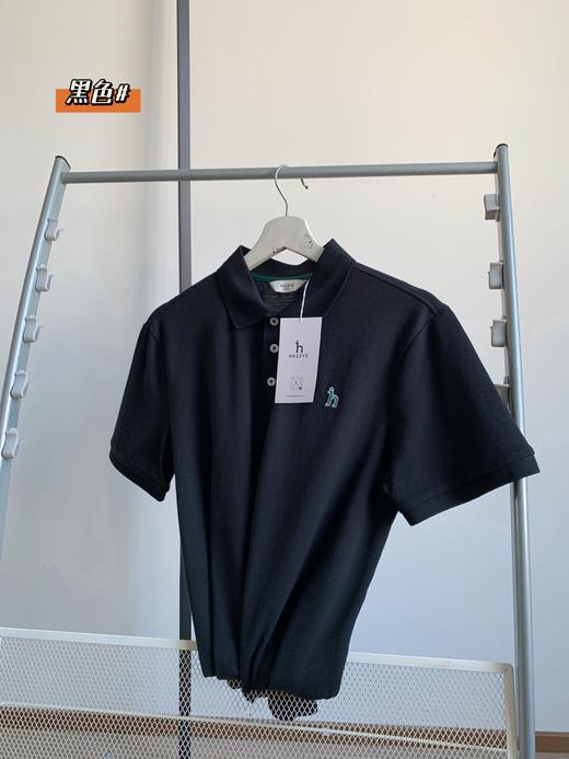 点此购买 哈吉斯夏季男士正肩商务休闲纯色短袖Polo衫 bk 342451 商品图2