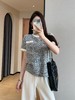 二店y 【3045】 贵气感~珍珠胸袋小香风肌理感浮雕 圆领短袖T恤 商品缩略图10