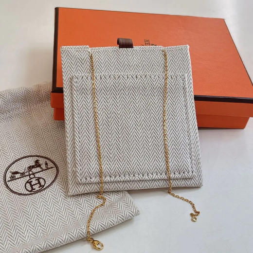 爱马仕 黑金 mini H扣 项链 商品图1