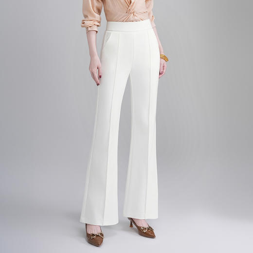 「自」全新升级【铂金会员146/天猫199/差价53】(01646)洛诗琳气质修身微喇裤女2026春季新款休闲通勤高腰显瘦长裤 商品图2