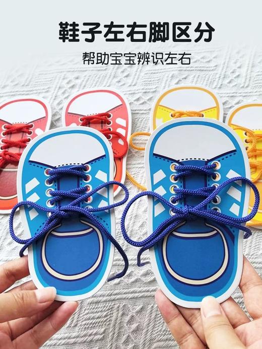儿童系鞋带教具（3双球鞋+6根鞋带） 商品图3