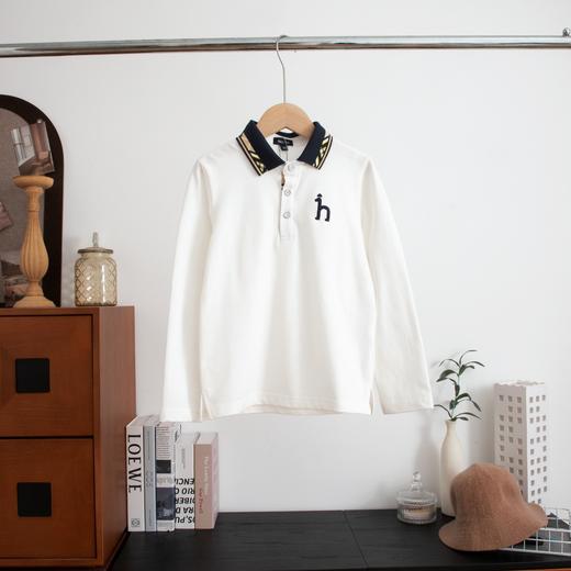 点此购买 120-170哈吉斯春秋季中大童横机翻领长袖POLO衫 gl 342533 商品图2