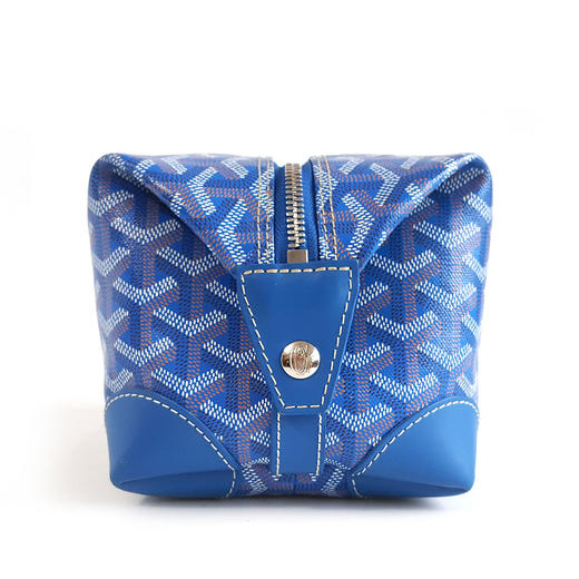 【95新】GOYARD戈雅蓝色老花Bowling 25洗漱包化妆包饭盒包中性款140326NJS18 商品图3