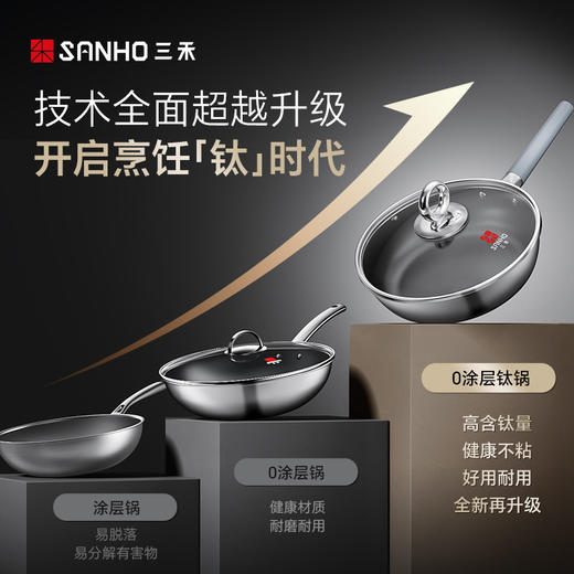 三禾0涂层有钛煎锅煎牛排煎鸡蛋煎锅电磁炉通用 商品图1