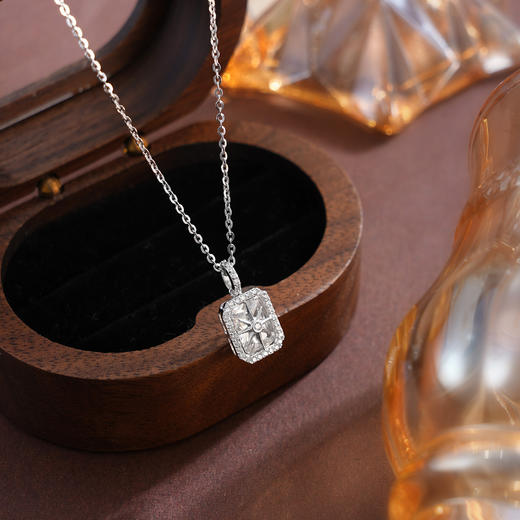 子佩集【甜蜜方糖】S925银套链【YL-7454101】方块锆石星芒项链2509 商品图10