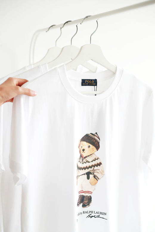 美式卡通tee，松弛感印花半袖儿。本白色复古圆领纯棉t恤E031760 商品图4