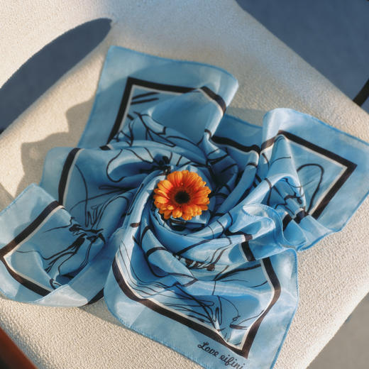 【ZJ】【当季】【商场同款】朱珠代言伊芙丽优雅多用系脖气质花卉丝巾配称身西装领巾2026新款1H16BV0032 商品图4