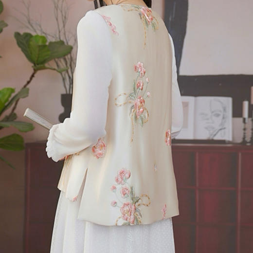 司歌重磅刺绣盯珠马甲气质优雅外套女春夏B93G5377 商品图3