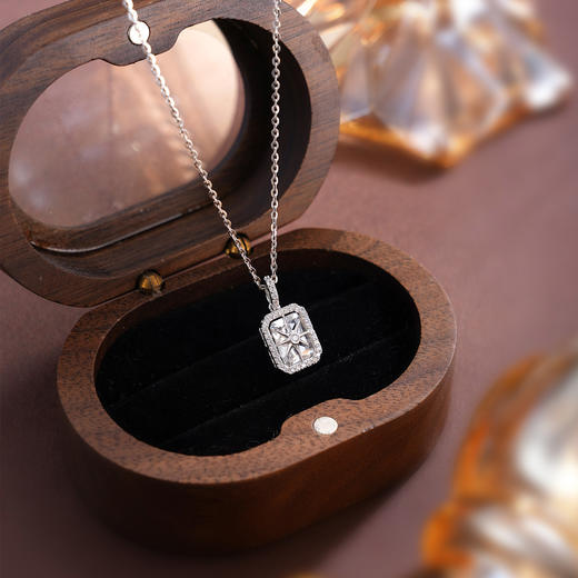 子佩集【甜蜜方糖】S925银套链【YL-7454101】方块锆石星芒项链2509 商品图0