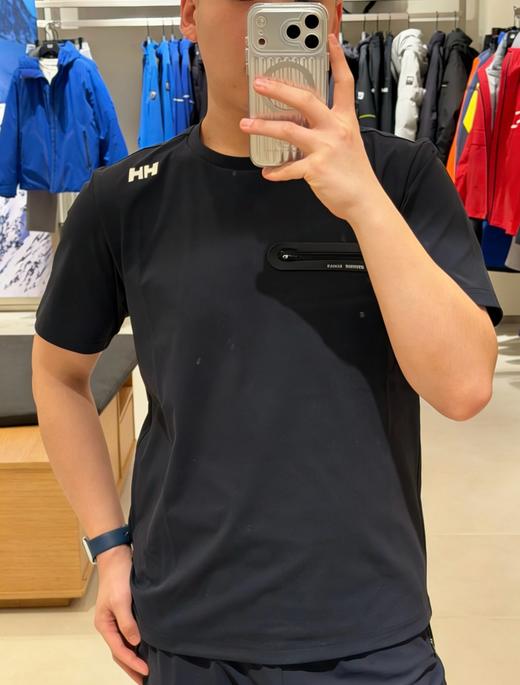 点此购买 海丽汉森夏季男士修身圆领短袖T恤 yw 342424 商品图2