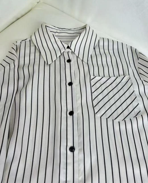 原单极筒条纹衬衫 商品图8