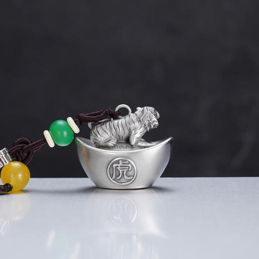 子佩集【祥瑞福辏】S999银钥匙扣【BX0280959】十二生肖元宝原创作品招财进宝可转动2509 商品图11