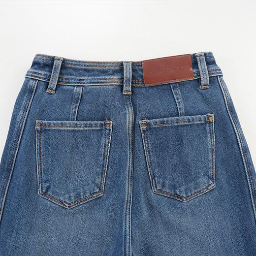 DH25YX5751慵懒风窄版微喇牛仔裤长短款RJ029 商品图8