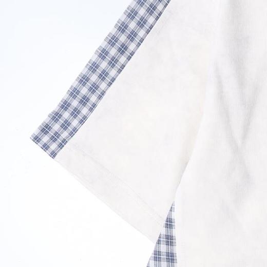 26T159SDSA男装2026新款高贵轻奢美式复古侧边拼接圆领短袖T恤百搭时尚 商品图2