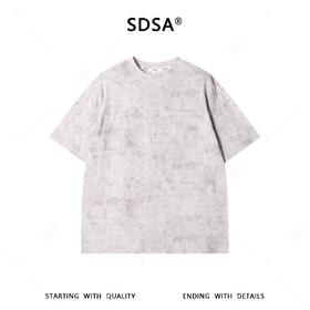 SDSA男装2026新款高贵轻奢韩系扎染设计圆领短袖T恤百搭宽松上衣