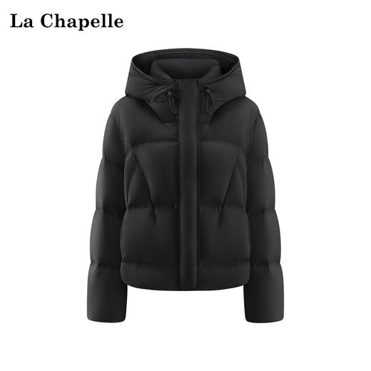 天猫同步【90白鸭绒！】拉夏贝尔/La Chapelle连帽调节绳按扣拉链羽绒服女蓬松保暖加厚外套冬季新款 商品图1