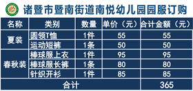 暨南街道南悦幼儿园园服订购