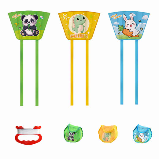 【新手放飞无压力】儿童户外手持风筝 微风易飞 可爱卡通 口袋收纳便携 无骨布风筝 商品图9