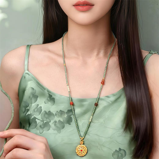 【新品首发】琳琅雅玉系列 18K金蓝水翡翠万能链 女士礼物MEMORA诗普琳JN000605 商品图2