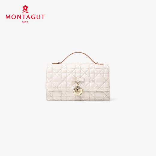 梦特娇女士时尚休闲菱格包真皮斜挎包矜贵羊皮手提包可爱风单肩包 商品图6