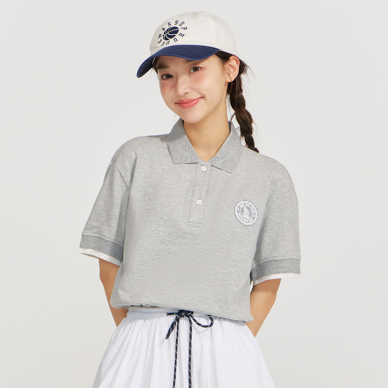 笛莎Deesha 2026年夏季新款青少年学院风运动POLOT恤