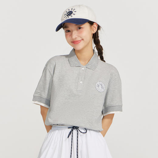笛莎Deesha 2026年夏季新款青少年学院风运动POLOT恤 商品图0
