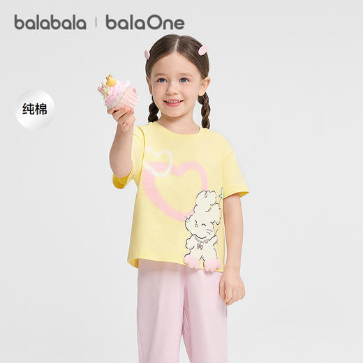 【balaOne】巴拉巴拉儿童短袖t恤女童2026年新款夏装纯棉印花上衣 商品图1