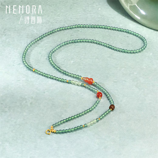 【新品首发】琳琅雅玉系列 18K金蓝水翡翠万能链 女士礼物MEMORA诗普琳JN000605 商品图5