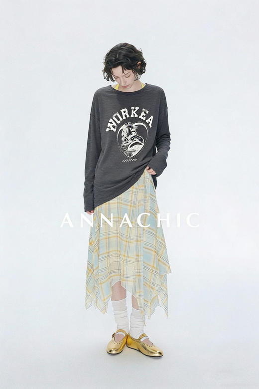 LMP小众原单进口原纱长袖防晒时髦慵懒T恤 商品图10