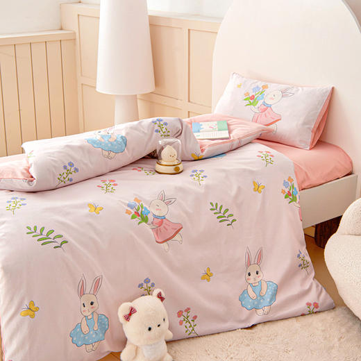 小象咘叮 A类全棉纯棉40支数码印花幼儿园入园三件套 17色可选 商品图3