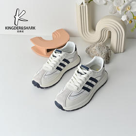 经典鲨2026年春季专柜新品男士韩版拼色网面透气休闲鞋德训鞋KF18-613011