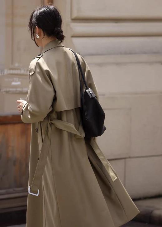 【大女主气质长款风衣】全部进口客供面料，质感超级棒！有型挺括！穿起来特别有范WD 商品图1