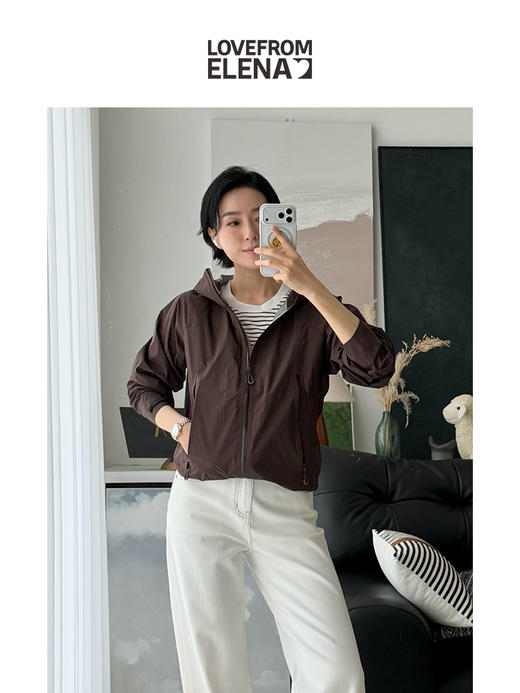 「工厂团购」简约百搭款  连帽拉链防风衣 商品图1