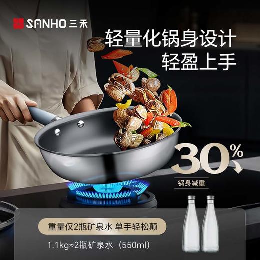 三禾0涂层有钛煎锅煎牛排煎鸡蛋煎锅电磁炉通用 商品图11