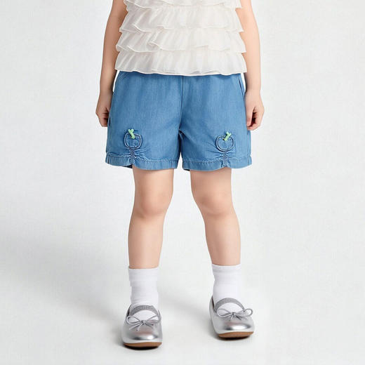 笛莎Deesha 2026年夏季新款小童女童牛仔短裤裤子 商品图0