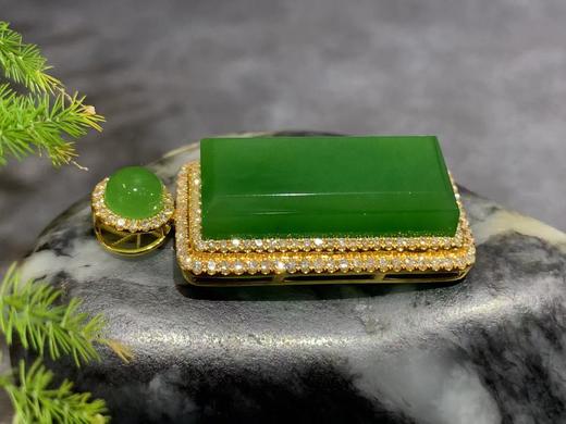 【御珠宫坊·传承系列】金镶碧玉吊坠 商品图5