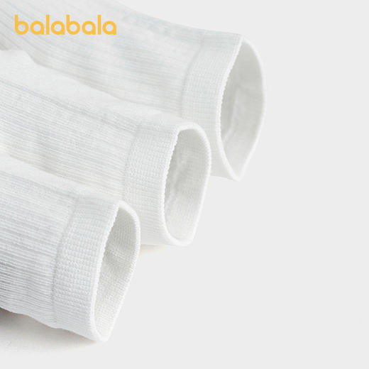 【商场同款】巴拉巴拉儿童袜子夏网眼袜透气薄男女短袜纯色三双装 商品图2