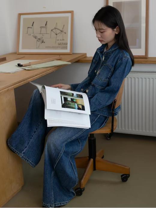 步履不停/6A42121C/水洗弯刀牛仔裤 商品图1