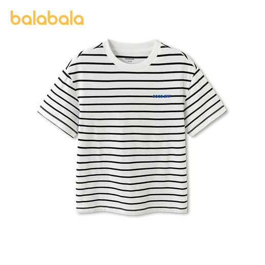【商场同款】巴拉巴拉童装儿童短袖t恤男女童2026新款夏速干条纹 商品图4