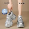ZHR则则9CM内增高透气网面银色老爹鞋女厚底小个子运动休闲鞋夏季 商品缩略图2