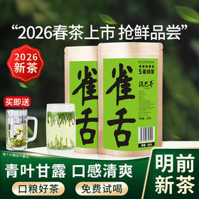 2026新茶5星雀舌绿茶明前青叶甘露茶叶125g*2袋
